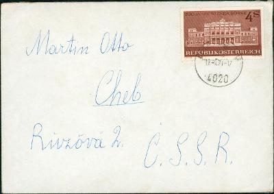 17B1462 Dopis Kirchberg-Thening Rakousko - Cheb