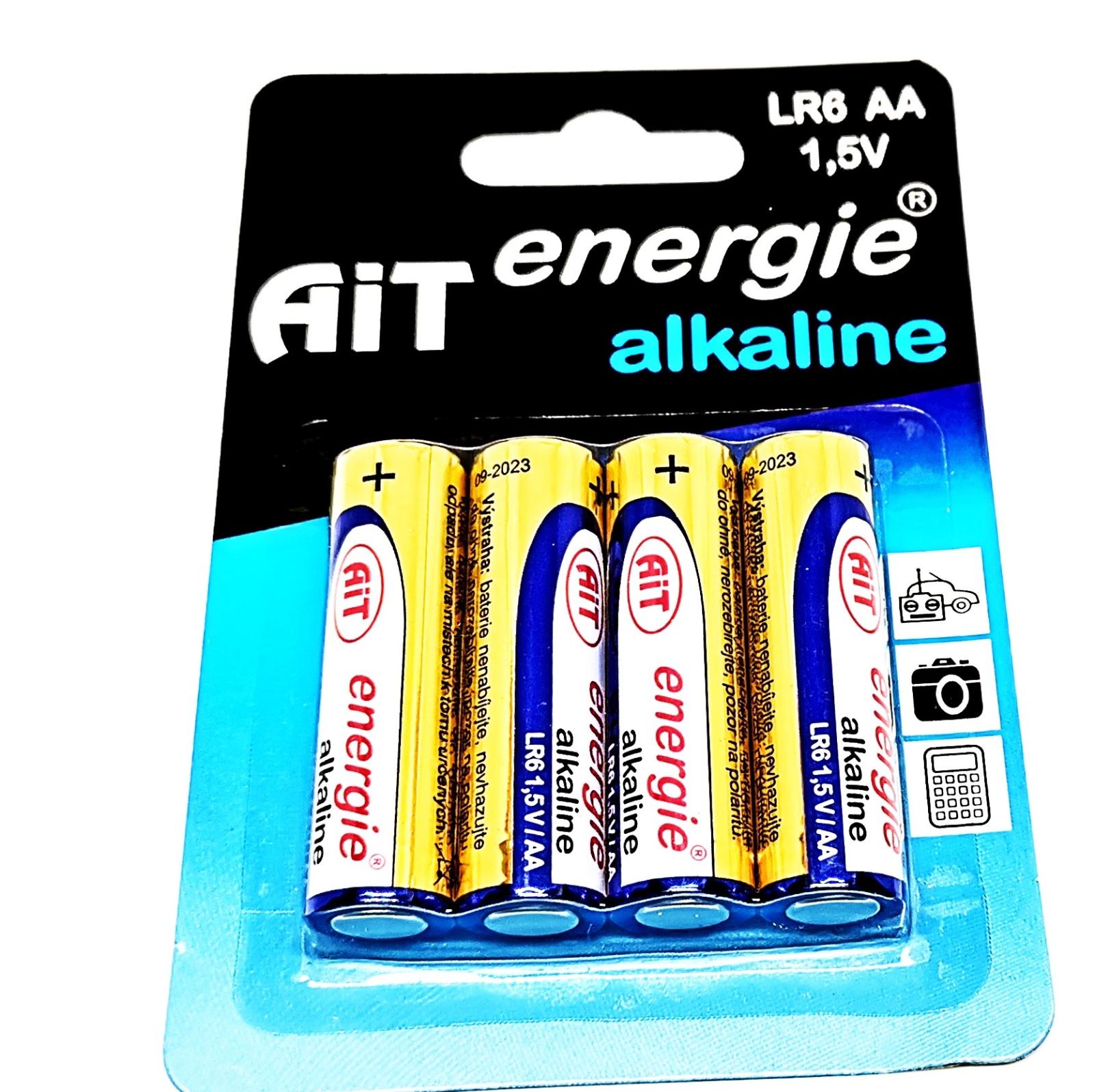 Batéria AIT Energia AA LR6 4ks, alkalická, ceruzková batéria kvalitná - Elektro