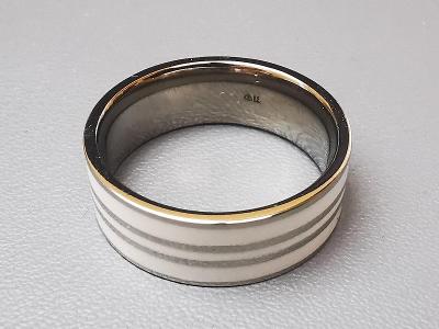 Orphelia  prsten z titanu a stříbra, 60 mm. PC: 2500 Kč