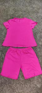 Letní dámské pyžamo - růžové XL