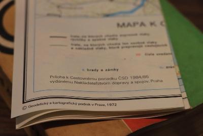 mapa k jízdnímu řádu ČSD 1984/1985