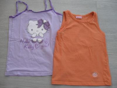 Dívčí košilky, Hello Kitty, oranž 2 ks, v. 110/116