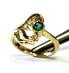Zlatý prsteň s rýdzosťou 17.28 kt zlata so smaragdom a briliantmi - Starožitné šperky