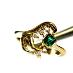 Zlatý prsteň s rýdzosťou 17.28 kt zlata so smaragdom a briliantmi - Starožitné šperky