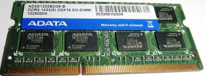 ADATA DDR3 1333(9) 2GX16 SO-DIMM