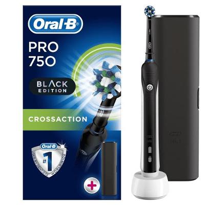 Oral-B Pro 750 Cross Action Black Edition + Travel Case