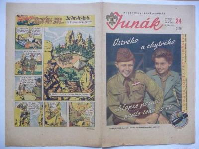 Časopis - Junák - ročník 28. - číslo 24 z května roku 1946