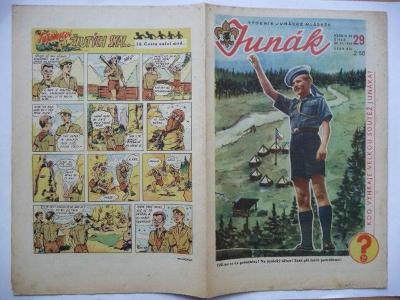 Časopis - Junák - ročník 28. - číslo 29 z června roku 1946