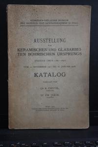 SLEVIČKA - KERAMIKA, KATALOG, 1908, DR. JIŘÍK, DR. CHYTIL