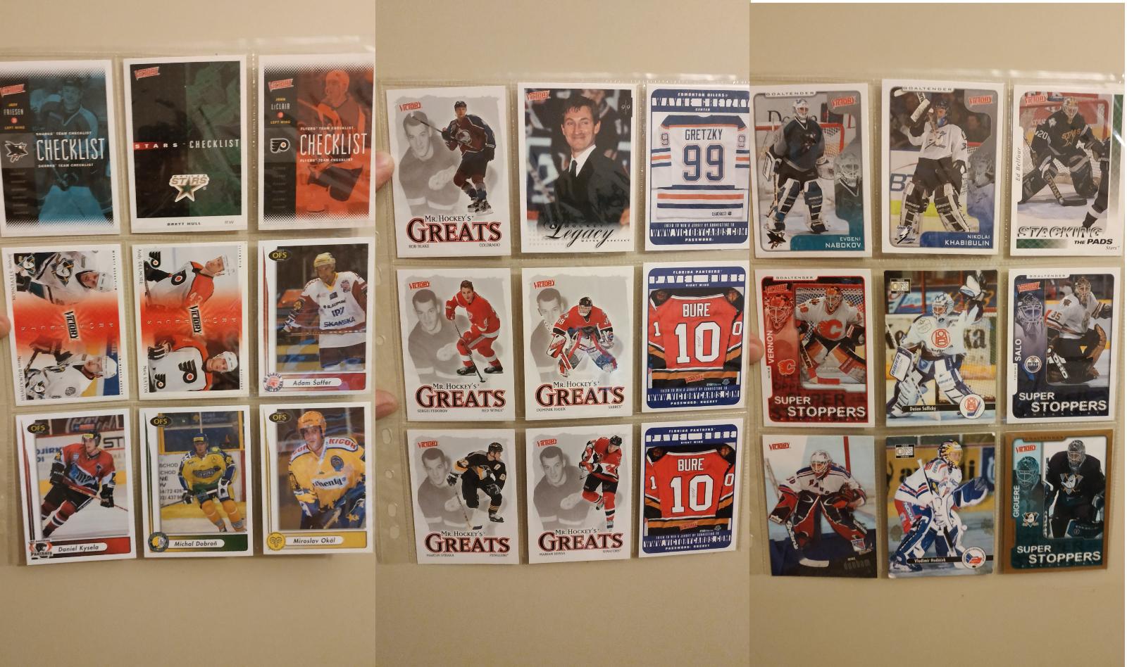 Hokejové kartičky NHL a iné 214ks - Hokejové karty