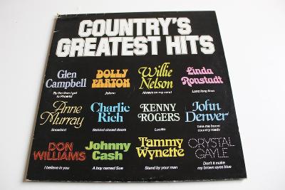 Cash, Nelson, Parton - Country Greatest Hits -Top Stav- UK 1985 2LP