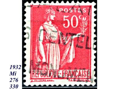 Francie 1932, Mariana s mírovou ratolestí typ I.