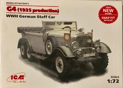 G4 (1935 production) WW II German Staff Car, 1:72, MCM, Kompletní .