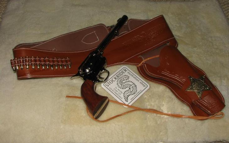 Holster na revolver s náboji  - světlý (NOVÝ) - Sběratelské zbraně