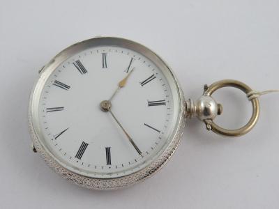Starožitné stříbrné dámské hodinky Billodes - zajímavě řešený strojek