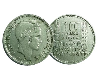 Francie 10 Franc 1949 Top stav