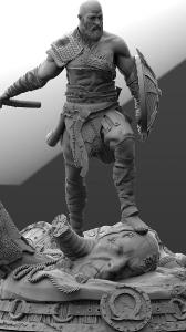 Kratos - God of War - Resin Model - Nenabarvený - 3D Tisk