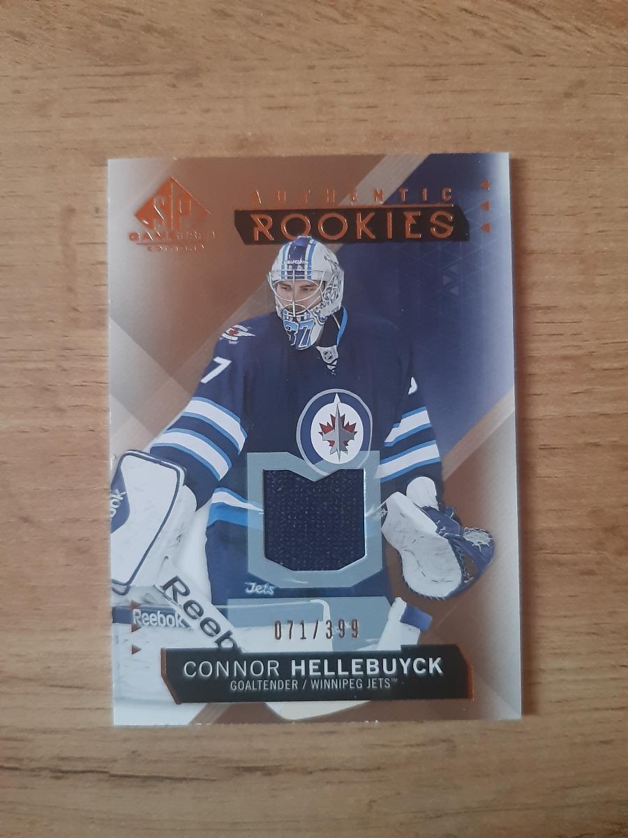 2015-16 SP Game Used Rookie Jersey #163 Connor Hellebuyck #33/399 Winnipeg  Jets
