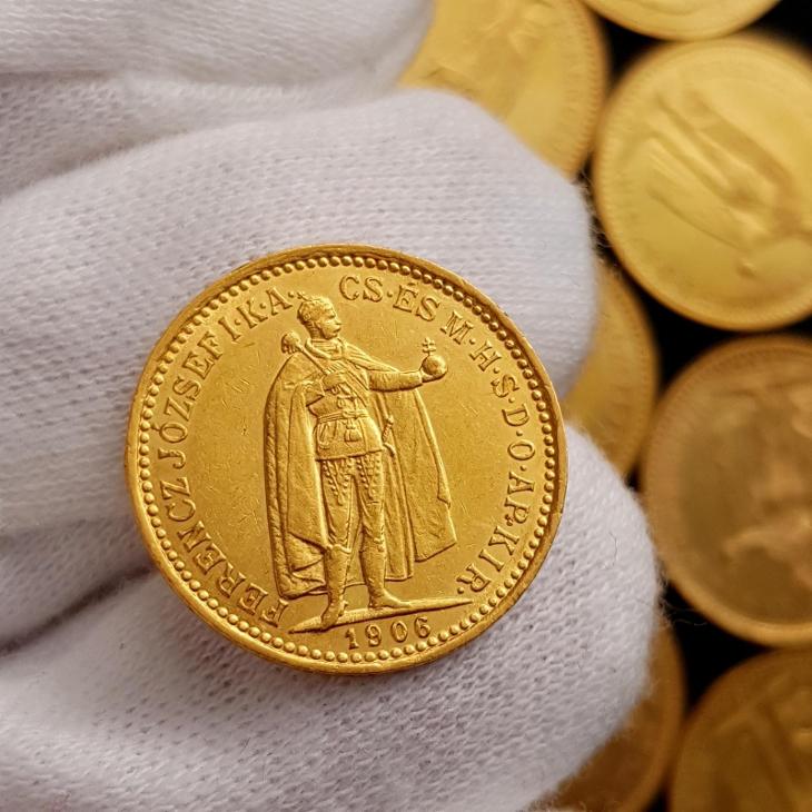 Krásná uherská 10 Koruna KB 1906, František Josef I., zlatá mince   - Numismatika