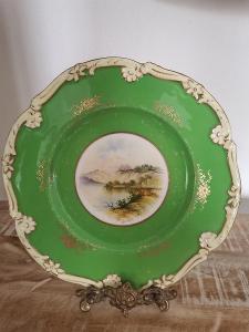 Dekorační kabinetní talíř porcelán ručně malovaný 19. století