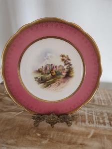 Dekorační kabinetní talíř porcelán ručně malovaný 19. století