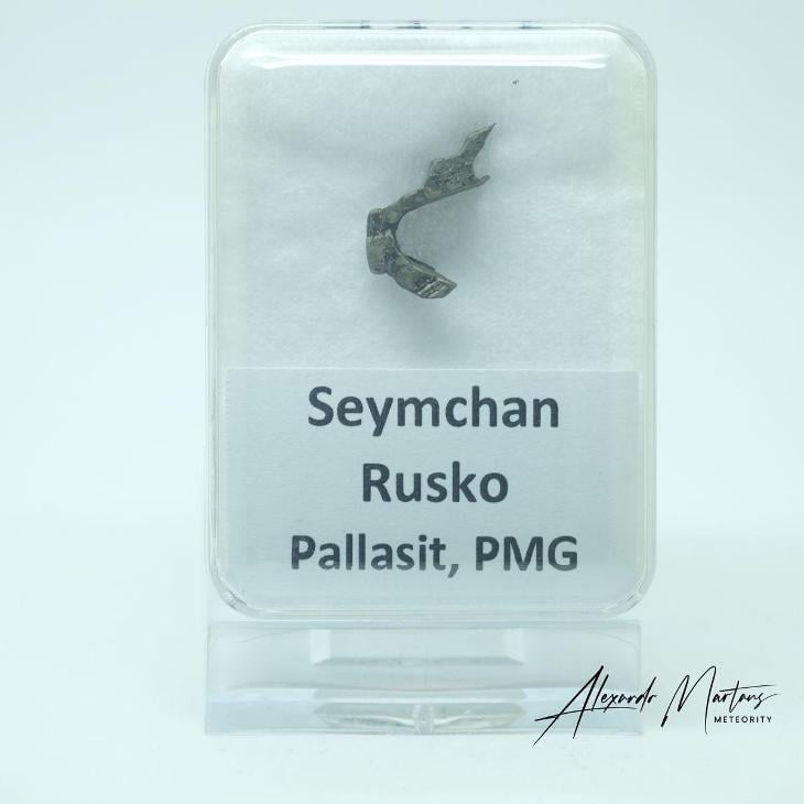 Železný meteorit Seymchan Rusko 1,81 g - leptaný fragment v krabičce - Sběratelství