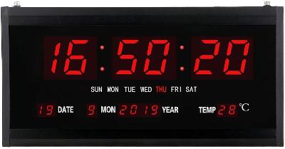 LED hodiny - multifunkční (kalendář, teplota)