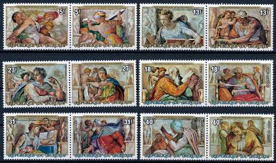 Burundi 1975 **/ Mi. 1213-24 páry  komplet , Michelangelo umění, /L22/