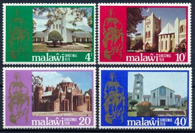 Malawi 1978 **/ Mi. 301-4 , komplet , umění , vánoce , stavby , /L22/