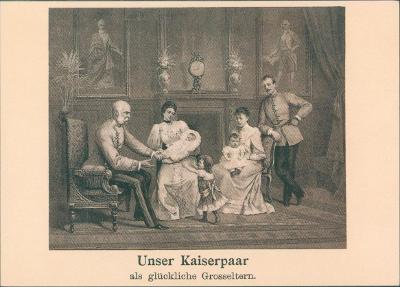30A898 Franz Josef - císařská rodina, novodobá pohlednice