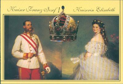 30A903 Císař Franz Josef a Alžběta, novodobá pohlednice