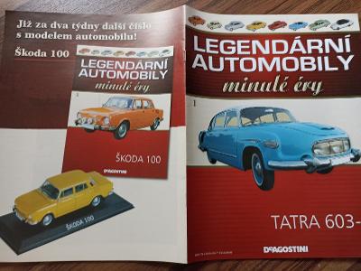 Legendární automobily Tatra 603 Škoda 100