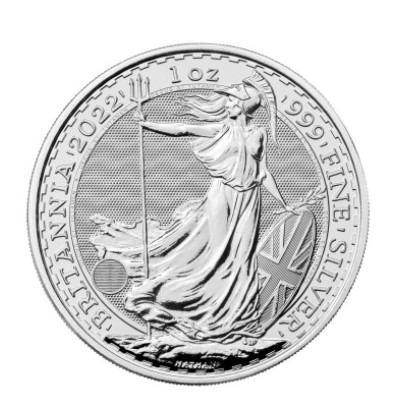 Stříbrná mince Británie (Britannia) 1 oz 2022