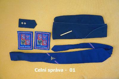 2x nášivka, kravata, kravatová spona, výložka, lodička - Celní správa 