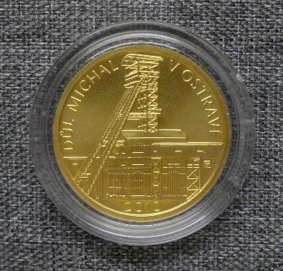 Zlatá mince  2500 Kč Technická památka důl Michal v Ostravě - BK