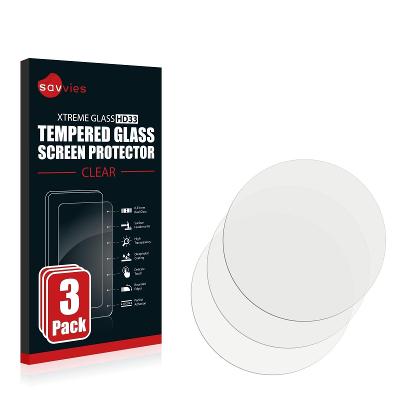 3x Ochranné tvrzené sklo - Kulaté s průměrem 24 mm