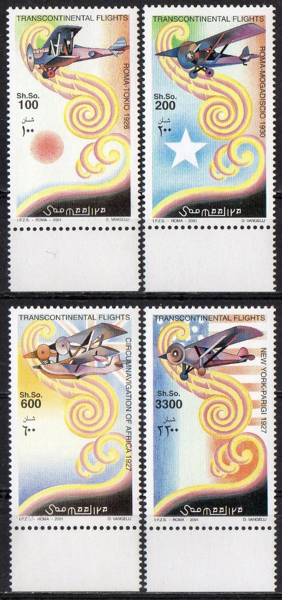 Somálsko-Mezikontinentální lety 2001**  Mi.906-909 / 17 € - Známky