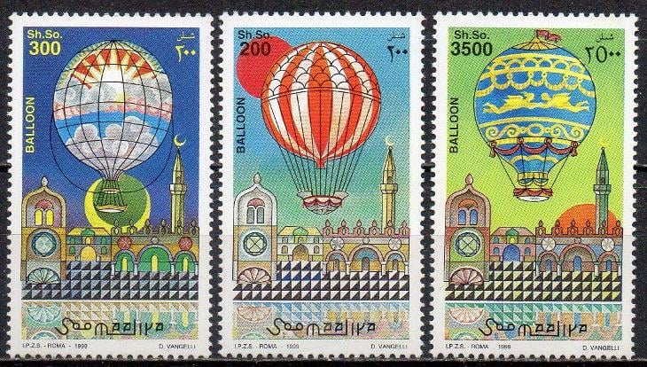 Somálsko-Horkovzdušné balóny 1999**  Mi.750-752 / 13 € - Známky
