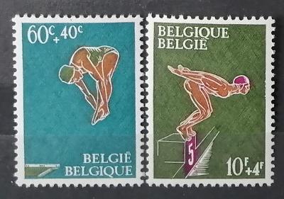 Belgie 1966 Mi.1425-6 Plavání a sport