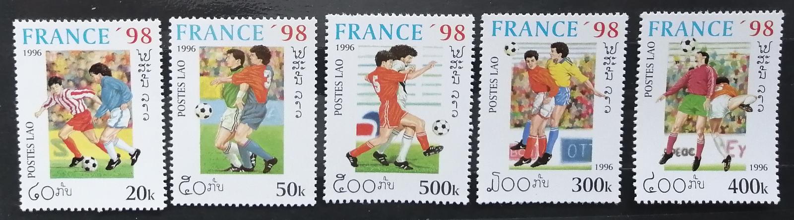 Laos 1996 6€ Majstrovstvá vo futbale Francúzsko, Šport - Filatelia