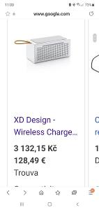 Nový reproduktor Wireless Charger Speaker By XD Design * B.C.3132kč!!!