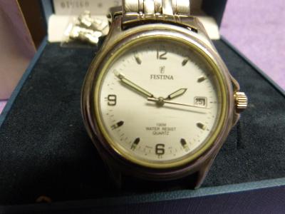 krásné decntní hodinky FESTINA v orig. krabičce