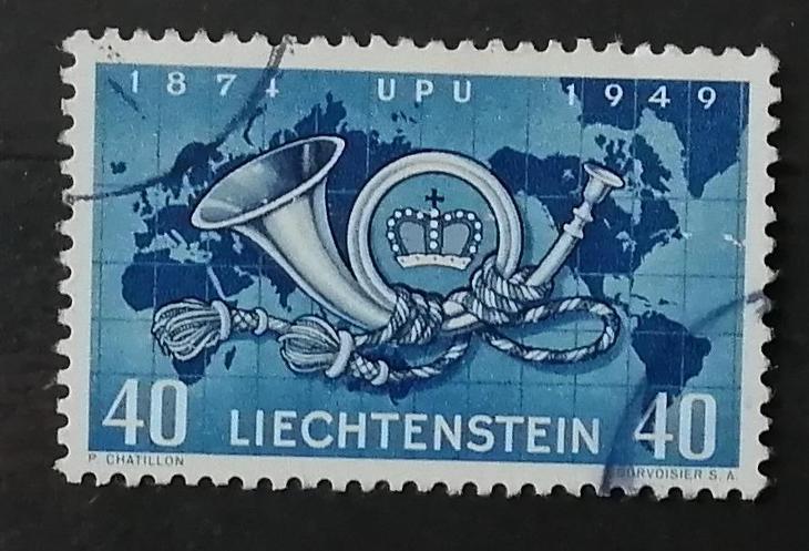 Lichtenštejnsko 1949 8€ 75. výročí UPU   - Známky