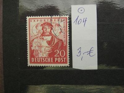 104  - Americká a Britská zóna 1949 - hodnotná ražená známka - H-31