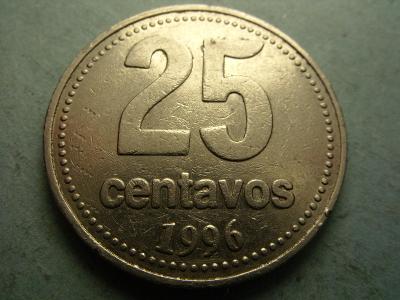 ARGENTINA -  25 Centavos z roku 1996