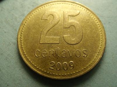 ARGENTINA -  25 Centavos z roku  2009