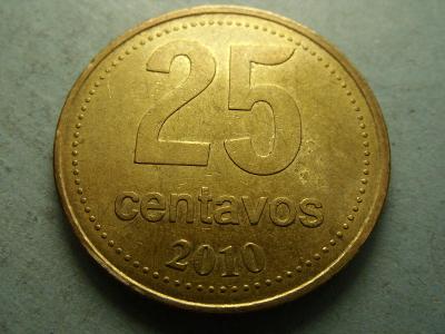 ARGENTINA -  25 Centavos z roku  2010