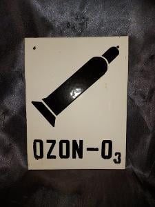 STARÁ SMALTOVANÁ CEDULE OZON - O3