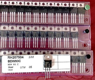 Tranzistor BDW93C , Darlington, NPN, 100V, 12A, 80W, TO220 