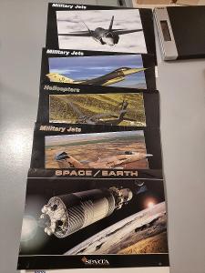 Kalendáře Military Jets, Helicopters, Space&Earth, staré kult USA
